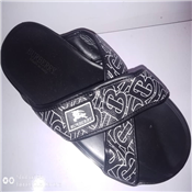 MEN'S BLACK LEATHER PAMS SLIPPERS