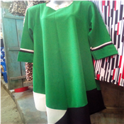 Ladies Flared Green Dress
