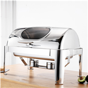 Stainless steel 9L roll top chafing dishes buffet food warmer chafer for catering