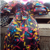 Defacto Woman Purple Fit And Flare Short Sleeve Woven Dress