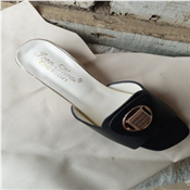 Ladies Fashion Mid Heel Slippers