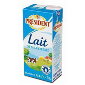1LT PRESIDENT SEMI SKIMMED MILK TRETRA PACK
