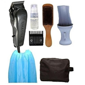 Chaoba Hair Clipper + Powder Brush + Hair Brush + Apron + Bag