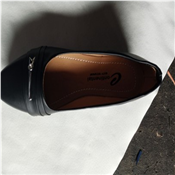 Quality Flat Leather Shoe For Ladies-Black