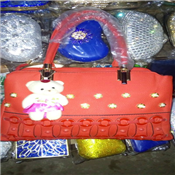 Ladies Leather Mini Hand Bag - RED