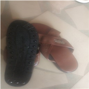 Leather pam slipper