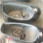 Smart Walking Latest Kiddies Wedge Shoe Black