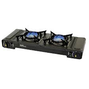 2-Burner High Performance Butane Countertop Range / Portable Stove with Brass Burners (Butane cartridges sold separately. )