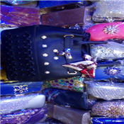 Ladies Leather Mini Hand Bag - BLACK