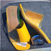 Women’s Designers yellow heel slippers