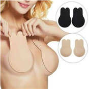 2pcs/pair Women Breathable Strapless Push Up Bra Rabbit Shape Reusable Silicone