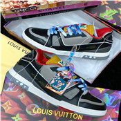 NU NU VIRGIL ABLOH LOUIS VUITTON “LV TRAINER” UPCYCLED SKYLINE SNICKERS