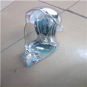 Ladies transparent  Glass Heel Cover Shoe