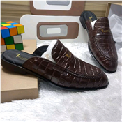 Billionaire Half Cut Leather Slip-On