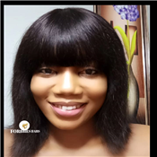 Human hair fringe wig