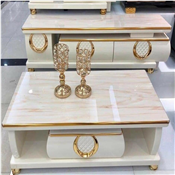 MODERN TOP GLASS CENTER TABLE WHITE