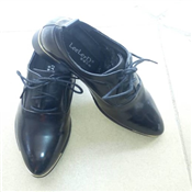 MEN'S BLACK  LEATHER SHOE