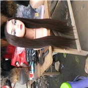 Straight hair wig