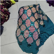 Lace High Quality Green Velvet Net Lace With Sequence