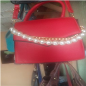 Red hand bag