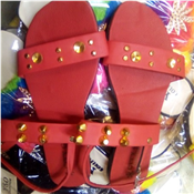 SHARE THIS PRODUCT   Striped Rubber Ladies Sandal- Brown