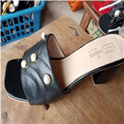 Ladies Fashion Mid Heel Slippers