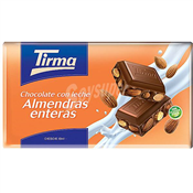 150G TIRMA MILK CHOCOLATE WITH WHOLE ALMONDS