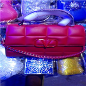 Ladies Leather Mini Hand Bag - RED