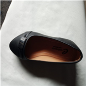 Quality Flat Leather Shoe For Ladies-Black