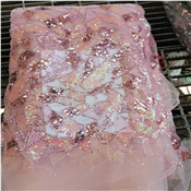 Flowered Sequins Sample Lace - Per yard