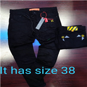 Men's plain black trouser