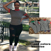 FEMALE FASHIONABLE SHORT SLEVEE TOP