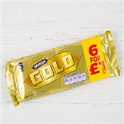 132G MCVITIE'S GOLD CRUNCHY BISCUIT 6BARS