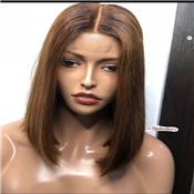 12" HUMAN HAIR CLOSURE WIG