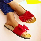 red female footwear