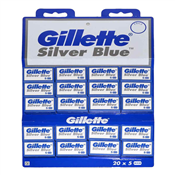Gillette Silver Blue Razor 5 x20