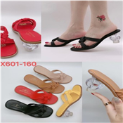 Ladies Quality Yunshulian Stock Glass Heel Slippers Shoe