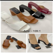 Ladies Fashion Mid Heel Slippers