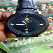 Lookworld High Quality Black Leather Classy WristWatch 