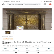 Copper & Steel bulletproof security Turkey door