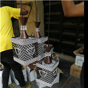 Basket dropping lighting for interiors