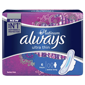 ALWAYS PAD PLATINUM ULTRA THIN 6PCS