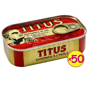 Titus Sardines In Vegetable Oil -125g×50 (1 Carton)