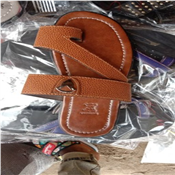 BROWN LEATHER SLIPPERS