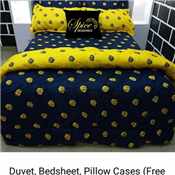 Duvet, bedsheet,pilow cases
