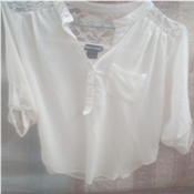 White chiffon top