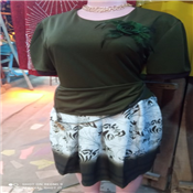 SILK SKIRT AND BLOUSE