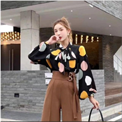 LADIES LONG SLEEP CHIFFON TOP