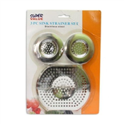 Super Value 3pc Sink Strainer Set