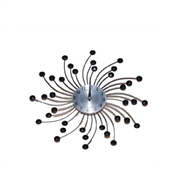 Stone black wall clock